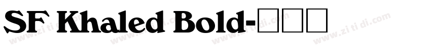 SF Khaled Bold字体转换